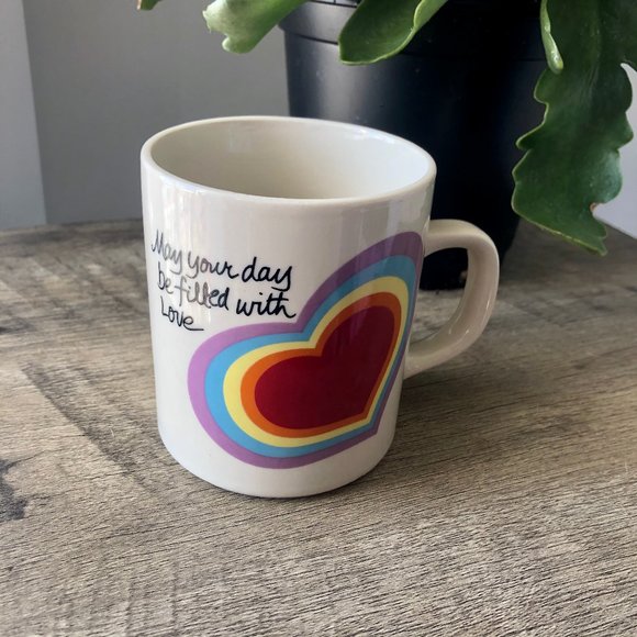Avon Other - Avon Mug Vintage Love Rainbow Heart White‎ Collectible Coffee Tea